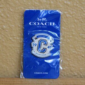 Coach New York Metal Lapel Fashion Pin "Coach New York 1941 Genuine Leather"